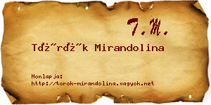 Török Mirandolina névjegykártya